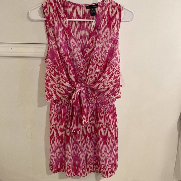 AQUA TIE FRONT SURPLICE ROMPER S NWT - Picture 5 of 16